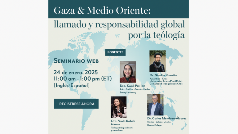 Seminario web: Gaza & Medio Oriente: llamado y responsabilidad global por la teología