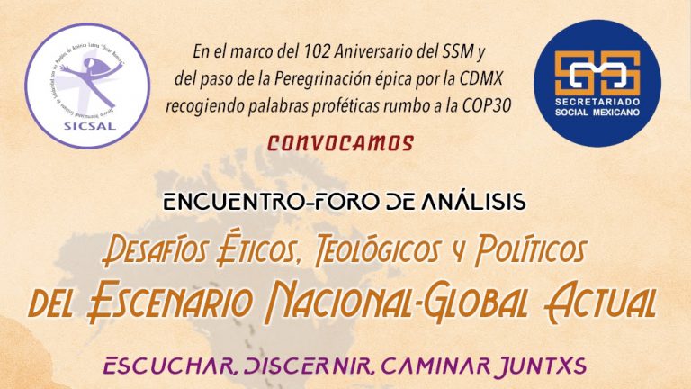 Invitación: “Desafíos éticos, teológicos y políticos del escenario nacional global actual”