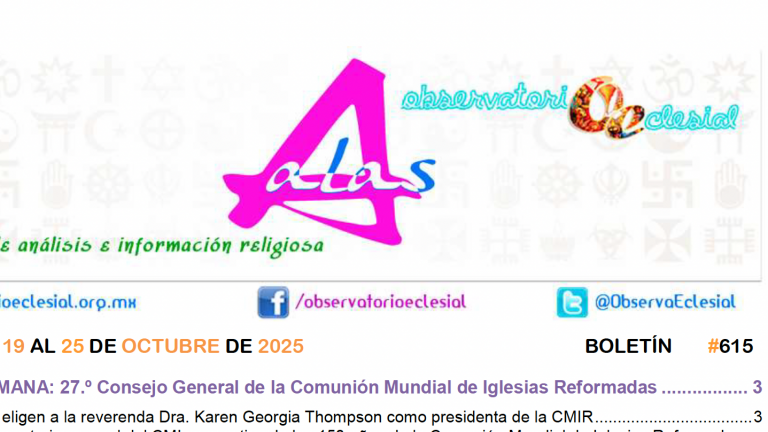 Boletín ALAS No. 615: 27. ºConsejo General de la Comunión de Iglesias Reformadas