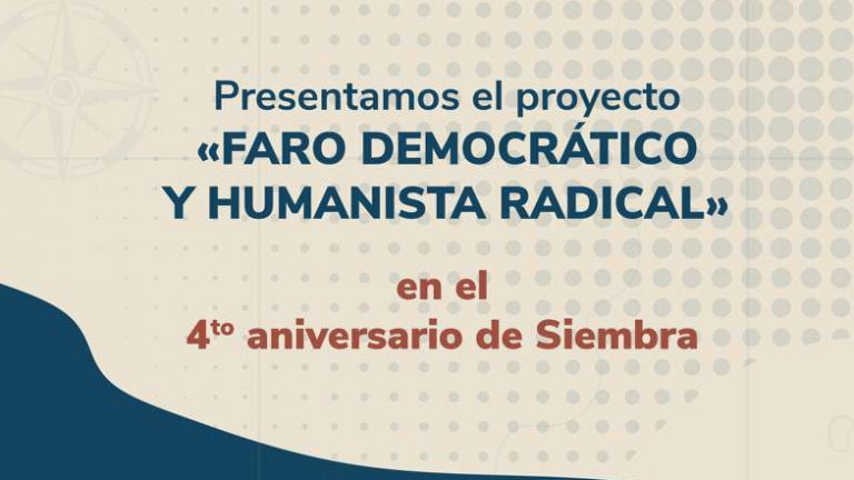 Invitación: Presentación del proyecto “Faro democrácito y humanista radical”