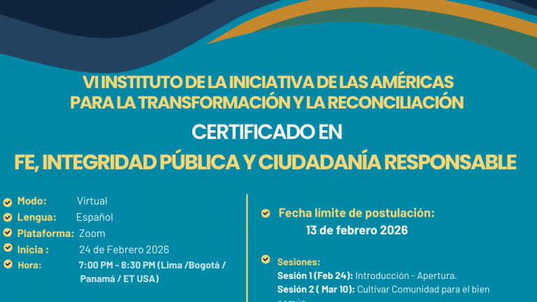 Invitación: Certificado en “Fe, integridad pública y ciudadanía responsable”