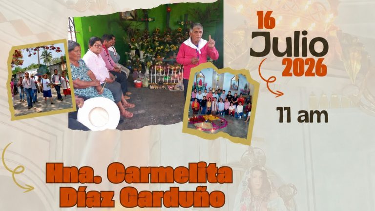 Invitación: 60 aniversario y 35 años de servicio pastoral de la Hna. Carmelita Díaz Carduño