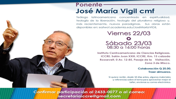 Invitación: Taller espiritual con José María Vigil “Panorama de los nuevos paradigmas”