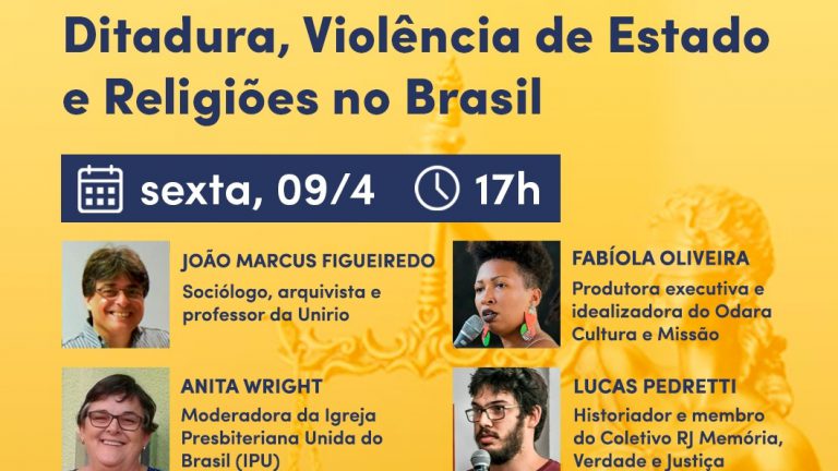 Evento virtual: Ditadura, violencia de Estado e religiões no Brasil