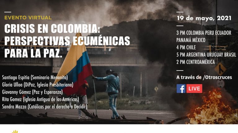 Invitación: Crisis en Colombia: perspectivas ecuménicas para la paz