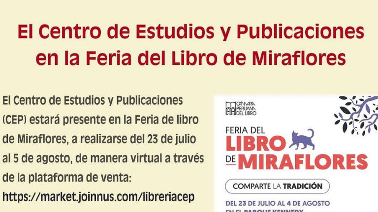 Invitación: el Centro de Estudios y Publicaciones en la Feria del Libro de Miraflores