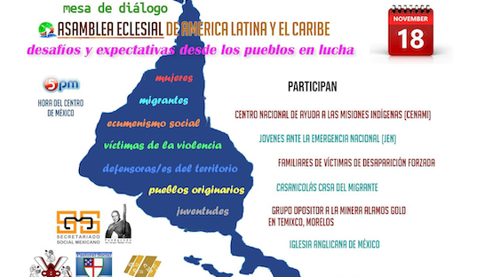Invitación: Mesa de diálogo “Asamblea Eclesial de América Latina y el Caribe, desafíos y perspectivas desde los pueblos en lucha”