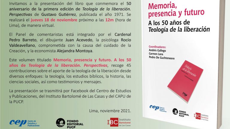 Invitación: Presentación del libro “Memoria, presencia y futuro. A los 50 años de la Teología de la Liberación]