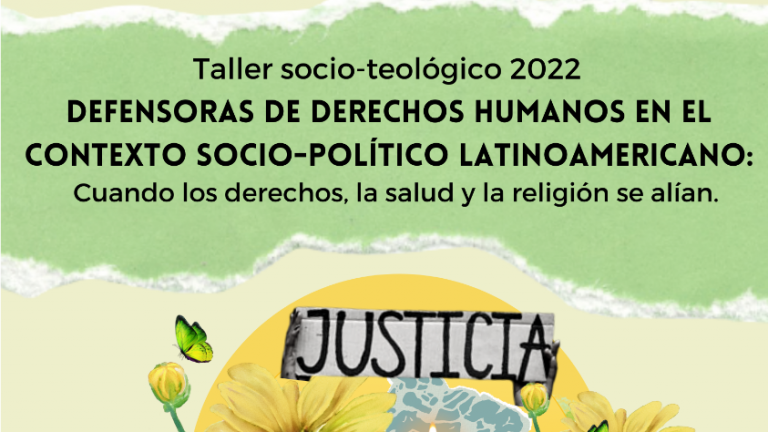 Invitación: Taller socio-teológico “Defensoras de derechos humanos en el contexto socio-político latinoamericano”