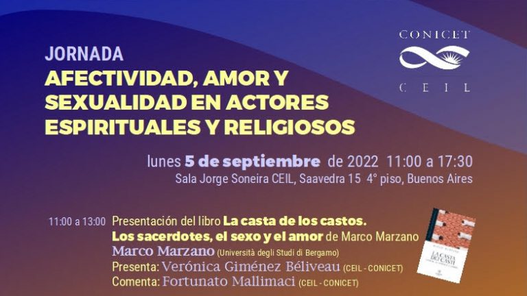 Invitación: Jornada “afectividad, amor y sexualidad en actores espirituales y religiosos”