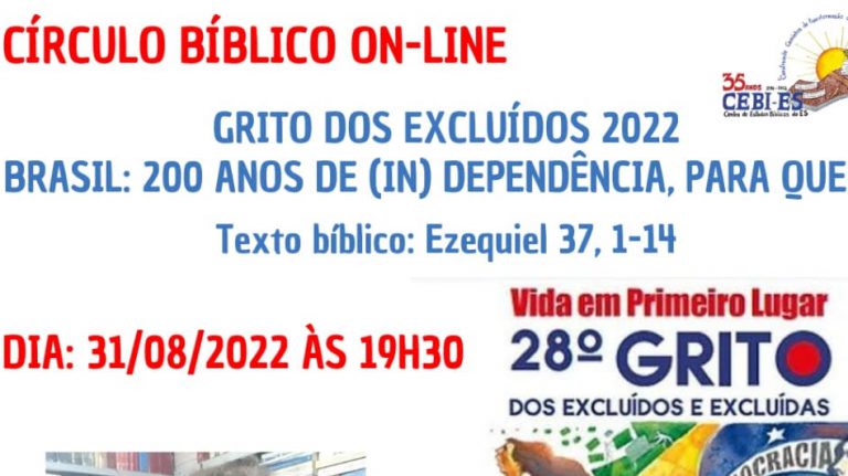 Convite: Círculo Bíblico On Line “Grito dos excluídos 2022”