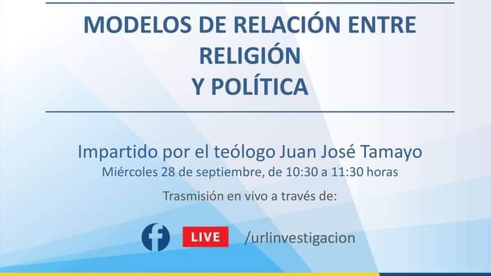 Invitación: Conferencia de Juan José Tamayo “Modelos de relación entre política y religión”