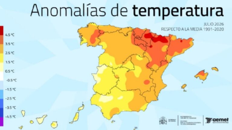 La anomalía térmica de julio consolida el récord histórico de temperaturas en España