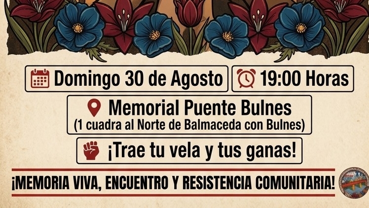 Invitación: Velatón y conmemoración. Día internacional del detenido desaparecido