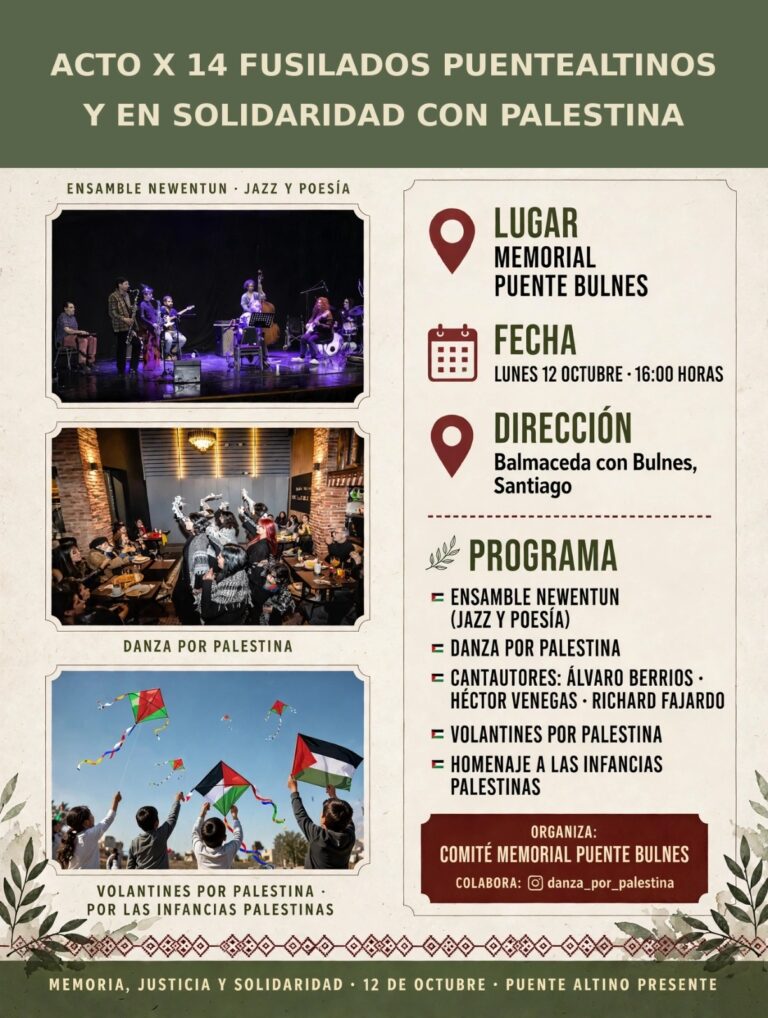 Acto X 14 Fusilados Puentealtinos y en solidaridad con Palestina